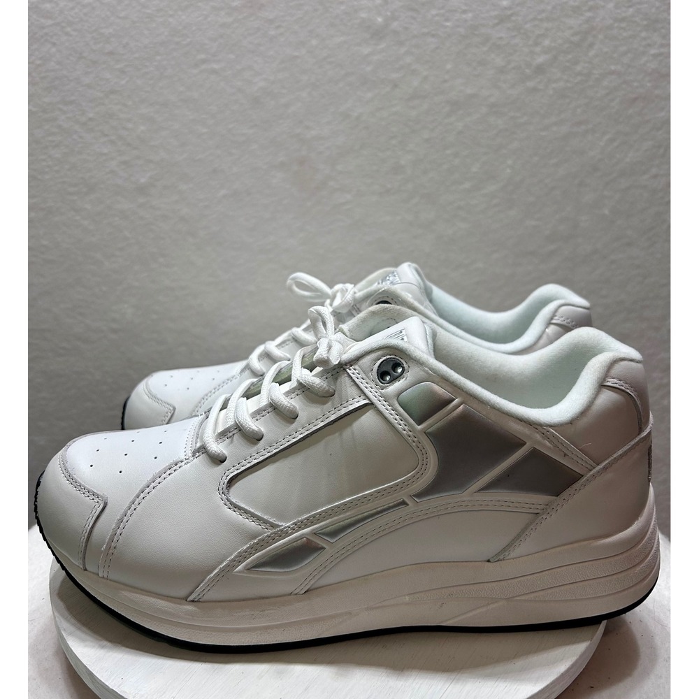 Drew Force Mens White Leather Athletic Walking Shoes Sneakers 40960-22 Sz 9.5 M